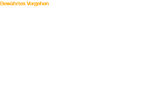 Bewährtes Vorgehen Vorgespräch in lockerer Atmosphäre Kennenlernen, Wünsche besprechen, Termin fixieren
Fotoshooting durchführen
Nach ca. 1 Woche Auswahlbilder zur Begutachtung auf privater Internet-Seite
Definierte Anzahl Bilder festlegen, die fototechnisch bearbeitet werden
Übergabe oder Zustellung der Bilder auf DVD/CD  